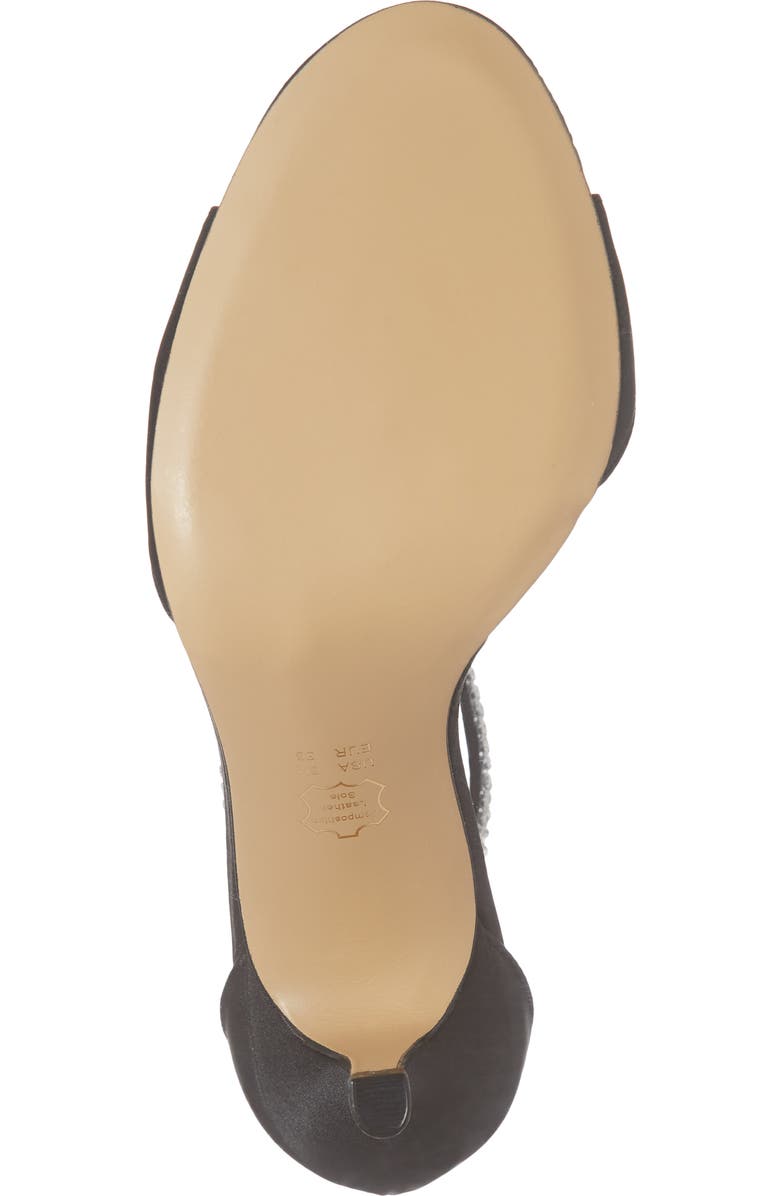 Nina Volanda Ankle Strap Sandal, Alternate, color, Black Satin