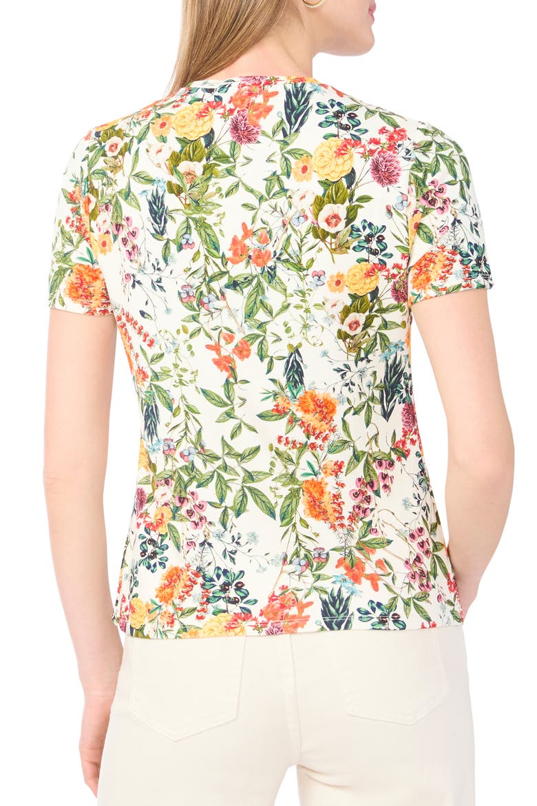 Floral Print T-Shirt, Alternate, color, NEW IVORY