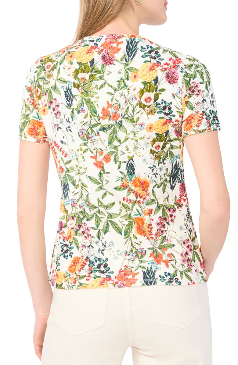 Ted Baker Floral Print T-Shirt, Alternate, color, New Ivory