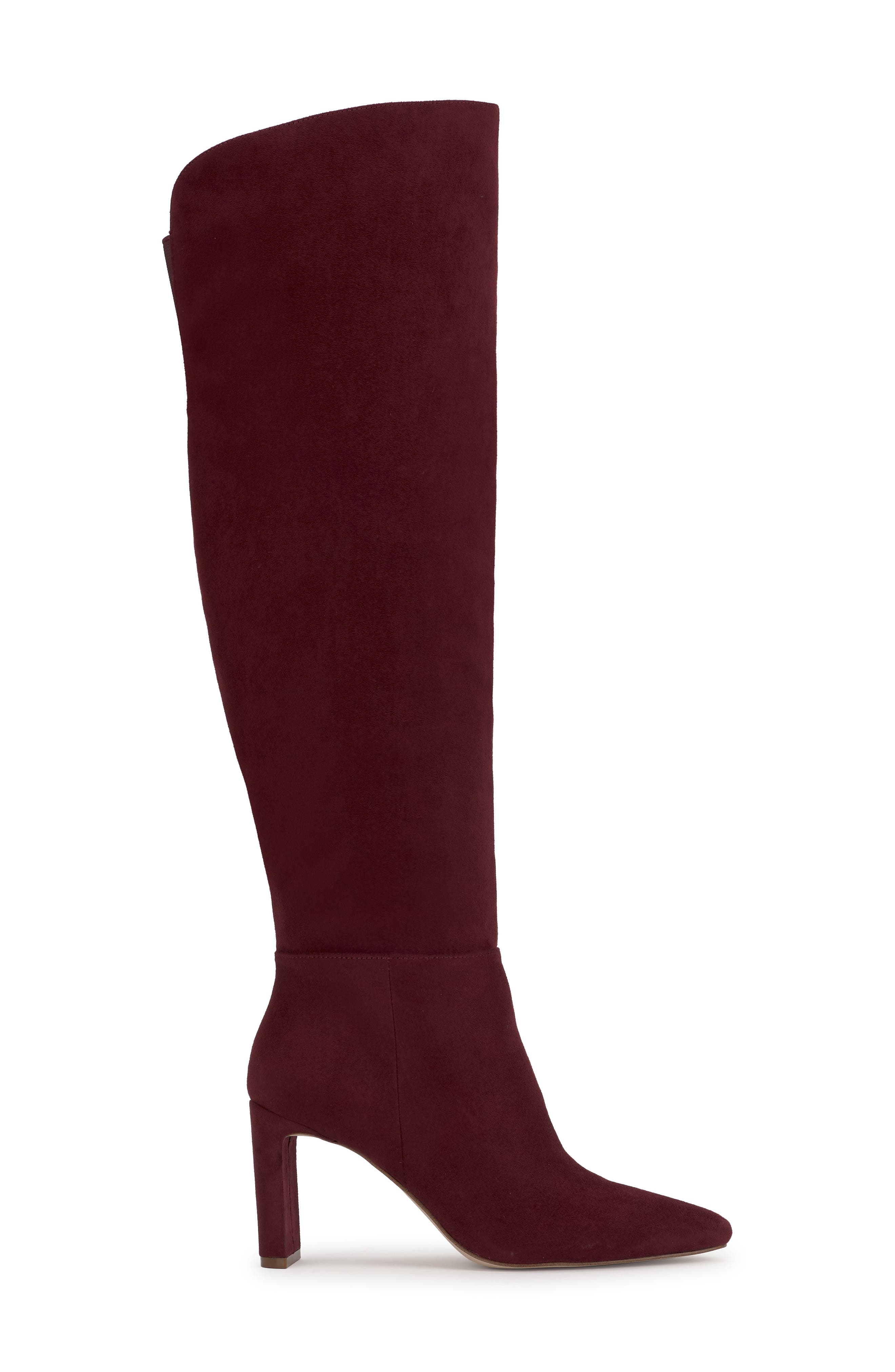 Simmona Pointed Toe Over the Knee Boot, Alternate, color, DARK CHERRY