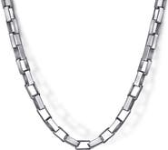 Gabriel & Co. Facets Sterling Silver Box Chain Necklace