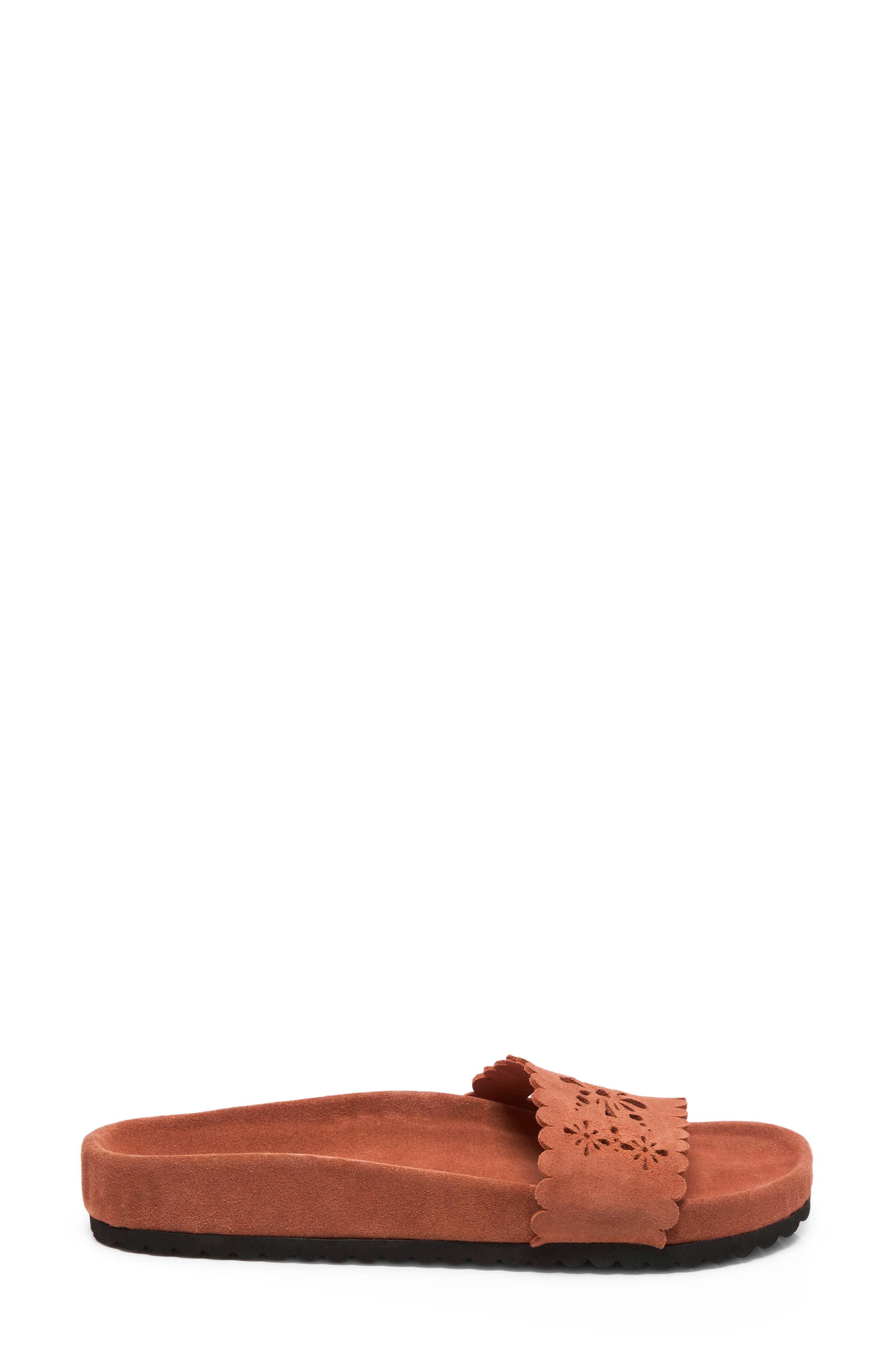 Shore Slide Sandal, Alternate, color, TERRACOTTA SUEDE