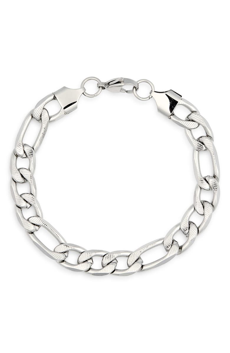 NORDSTROM RACK Men's Wide Figaro Chain Bracelet, Alternate, color,