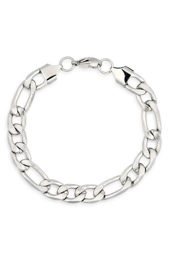 Nordstrom Rack Wide Figaro Chain Bracelet In Stainless