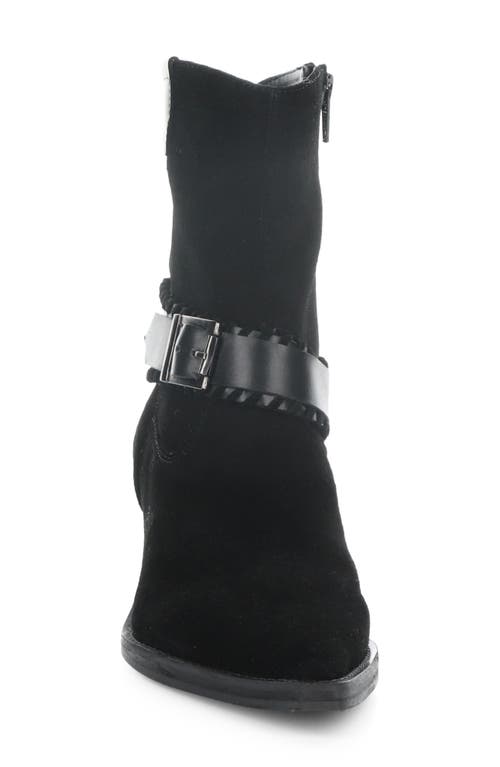 Bos. & Co. Tartan Bootie In Black Suede
