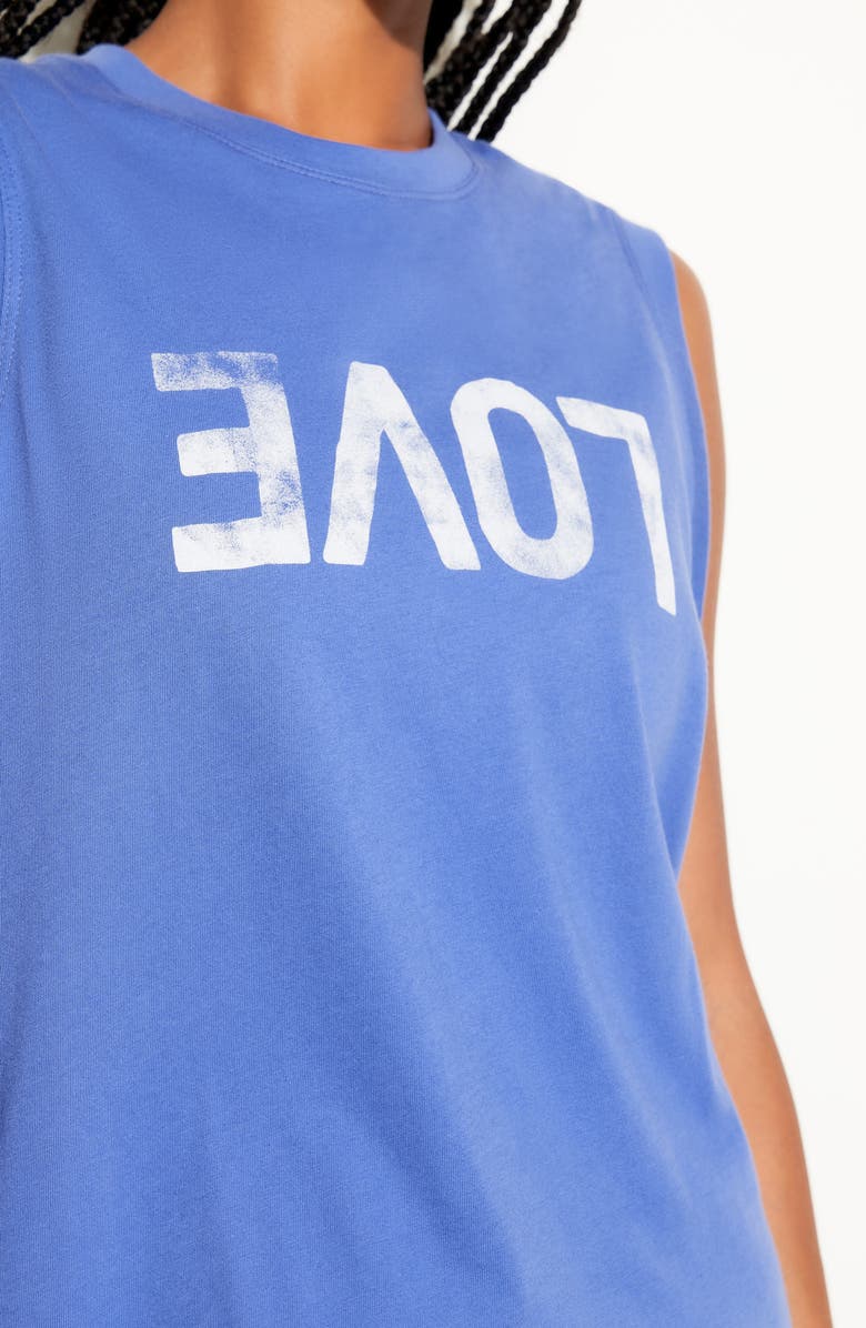 Spiritual Gangster Bowery Love Graphic Tank, Alternate, color, Periwinkle