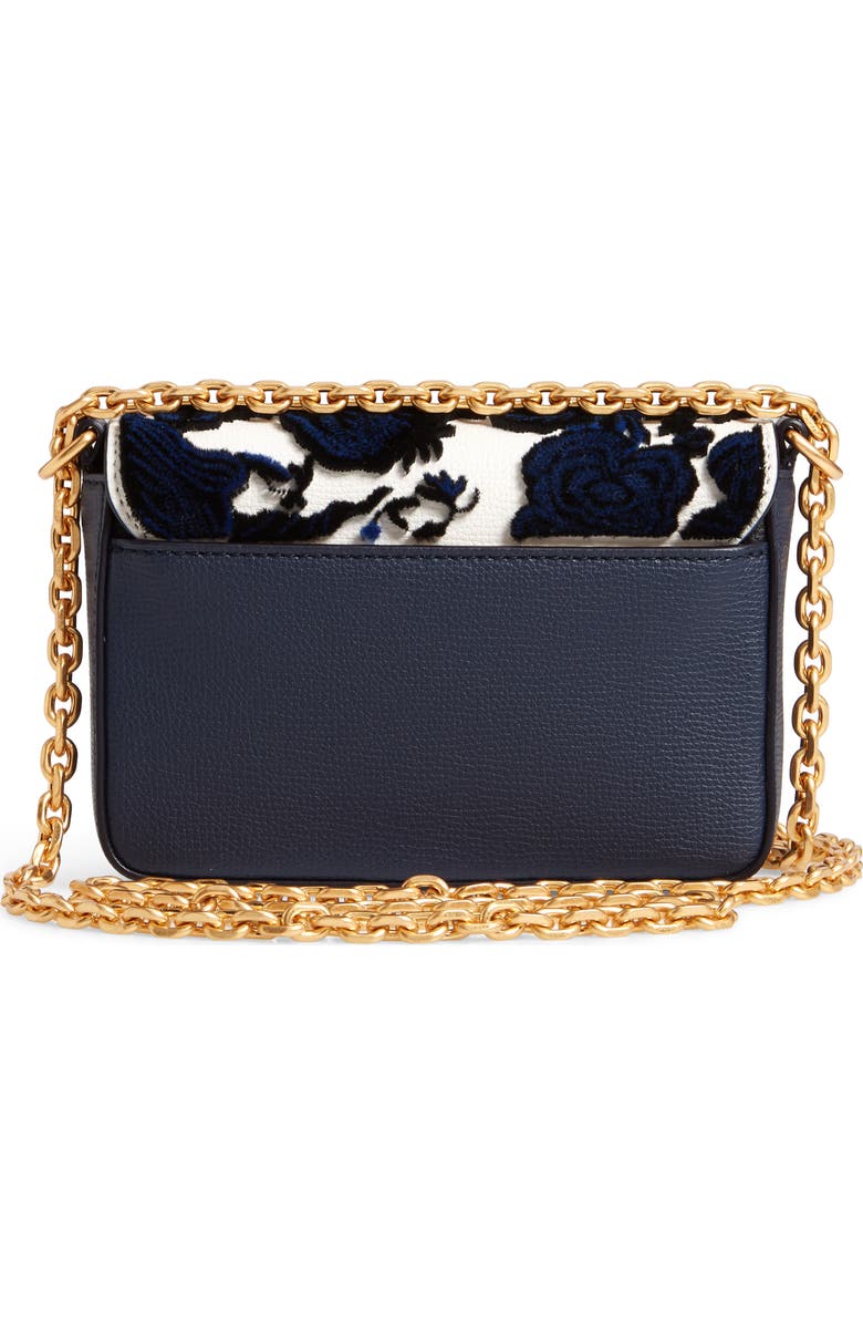 Tory Burch Mini Kira Leather & Fil Coupé Bag, Alternate, color,