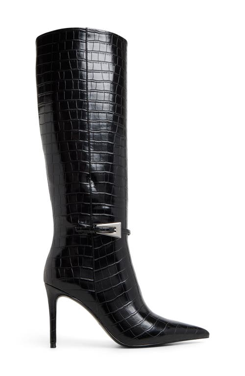 Aldo Tiffany Knee-high Stiletto Boot In Black