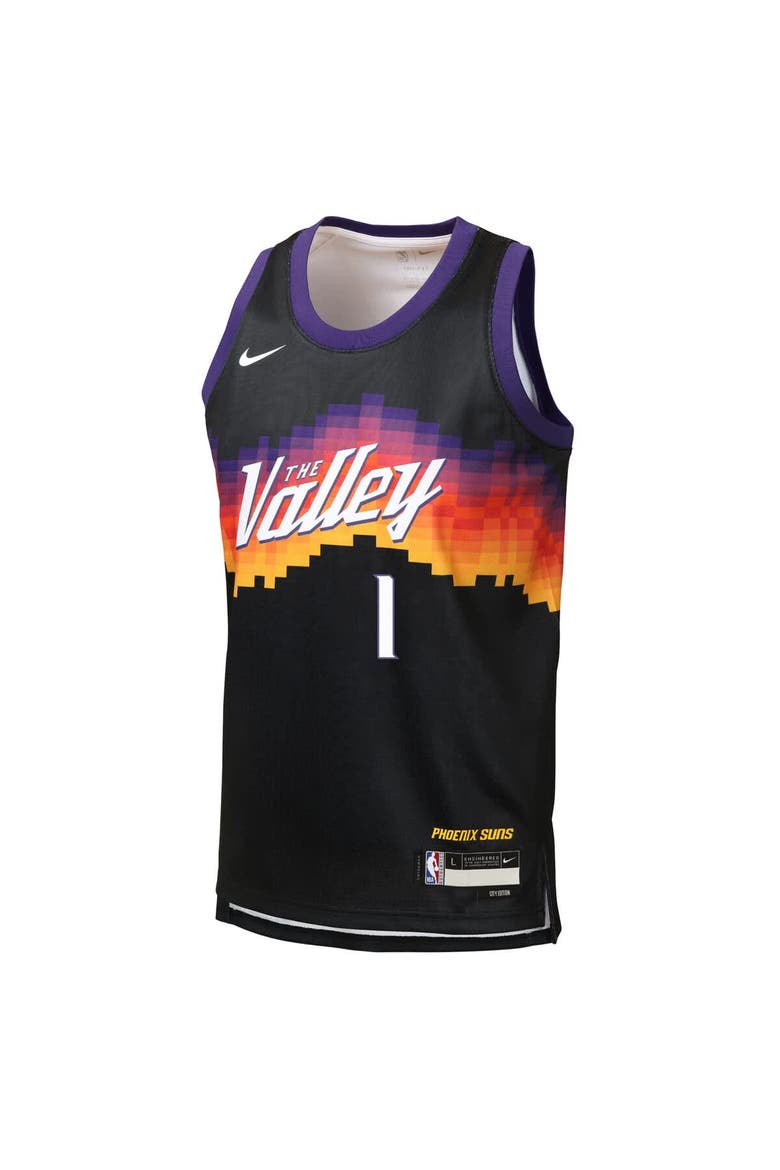 Youth Nike Devin Booker Black Phoenix Suns 2025/26 City Edition Swingman Jersey, Alternate, color, Black