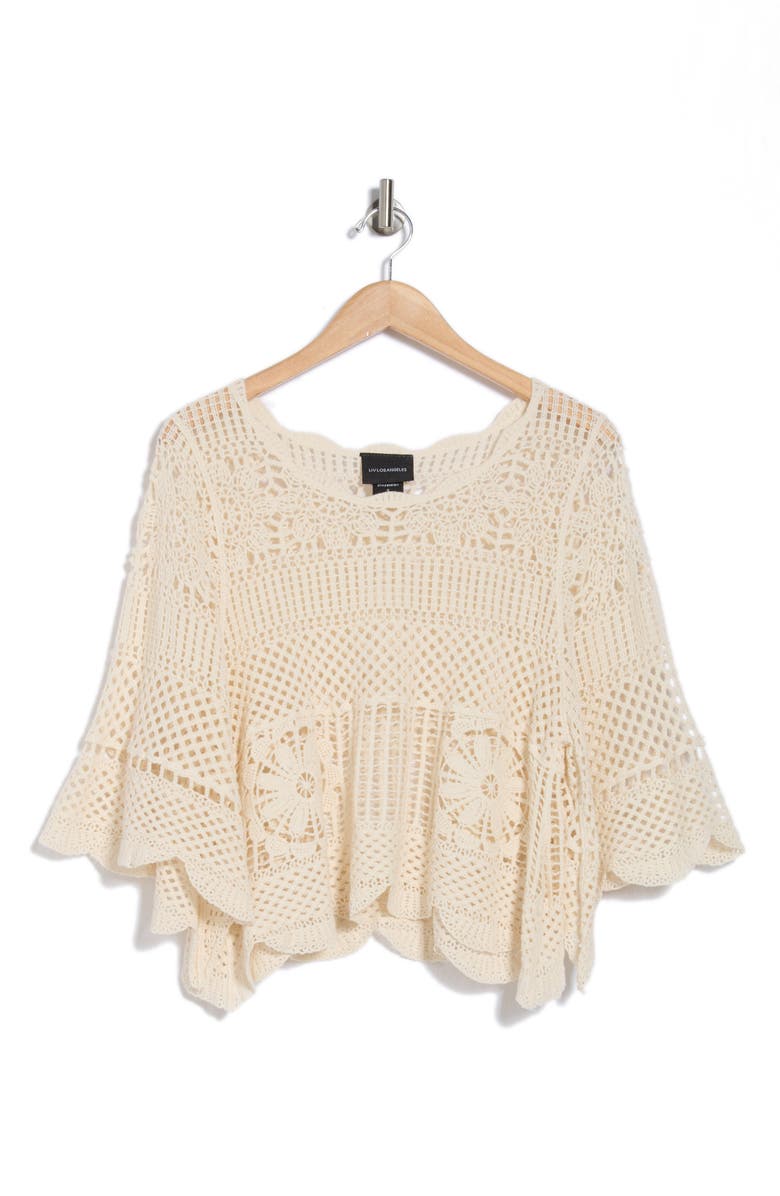 Forgotten Grace Crochet Cotton Top, Alternate, color, Natural