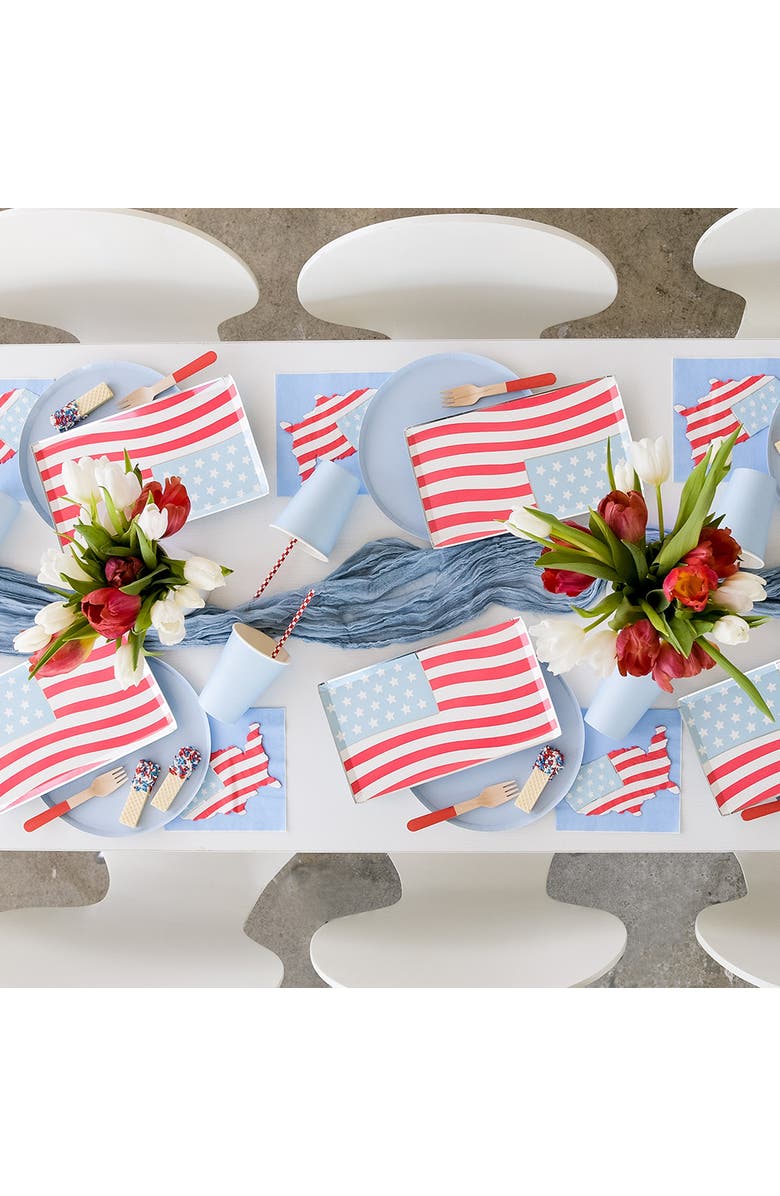 Jollity & Co 4th of July American Flag Dinner Plates, Alternate, color, Assorted Pre-Pack