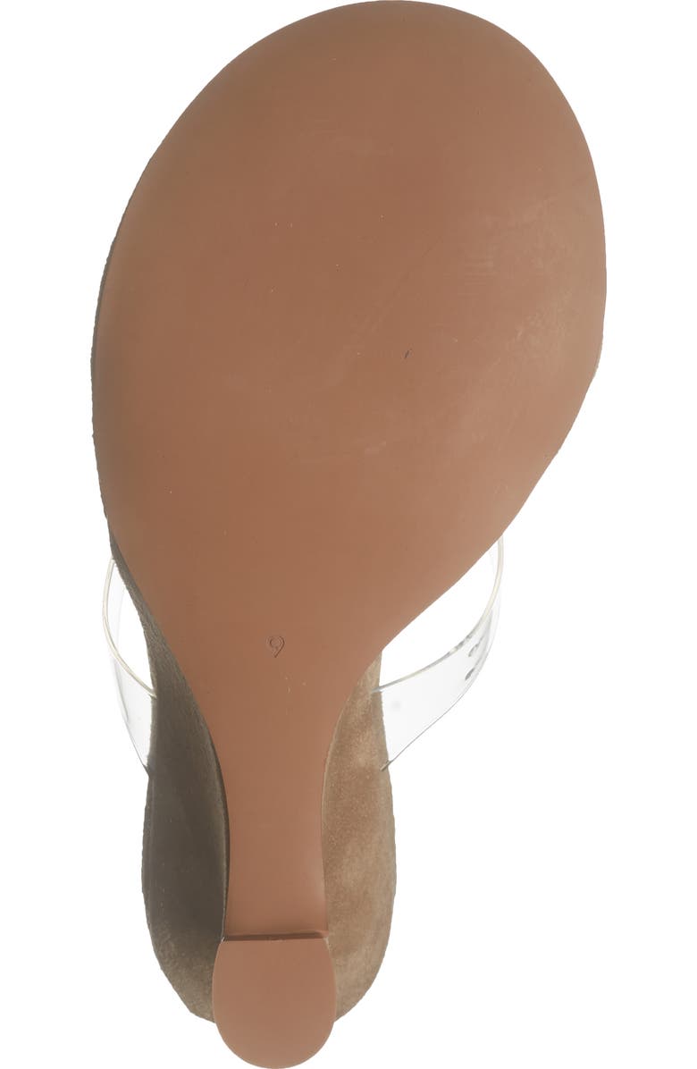 Jeffrey Campbell Persistent Wedge Slide Sandal, Alternate, color, Beige Suede Clear