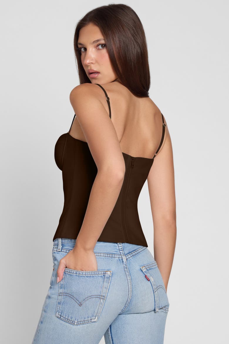 Bali Bustier Corset Top, Alternate, color, Brown