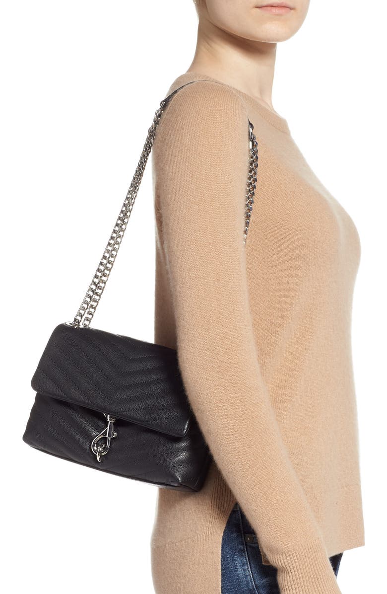 Rebecca Minkoff Edie Quilted Leather Crossbody Bag, Alternate, color,