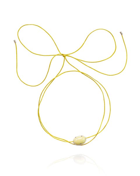 Lily Tie Jet Necklace