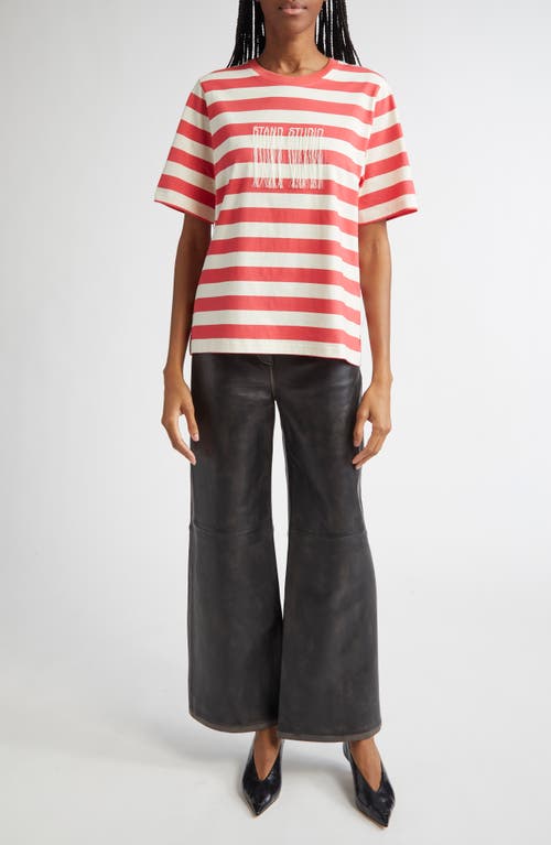 Stand Studio Hallie Organic Cotton Oversize Graphic T-shirt In Neutral