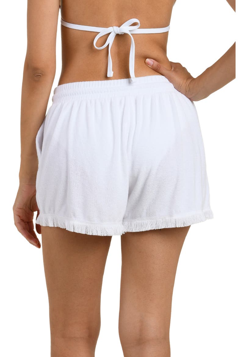 Wild Beach Fringe Drawstring Shorts, Alternate, color, WHITE