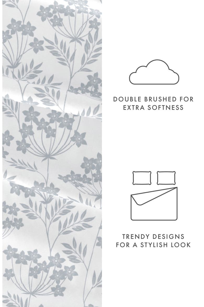 Premium Ultra Burst of Vines Pattern 4-Piece Bed Sheets Set, Alternate, color, CHANTILLY LACE