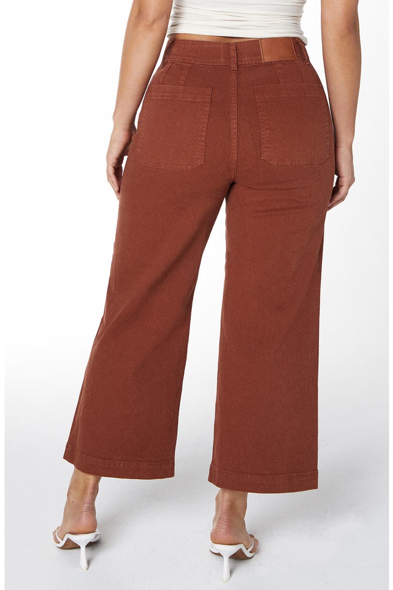 Gemma Crop Wide Leg Jeans, Alternate, color, RUST BROWN