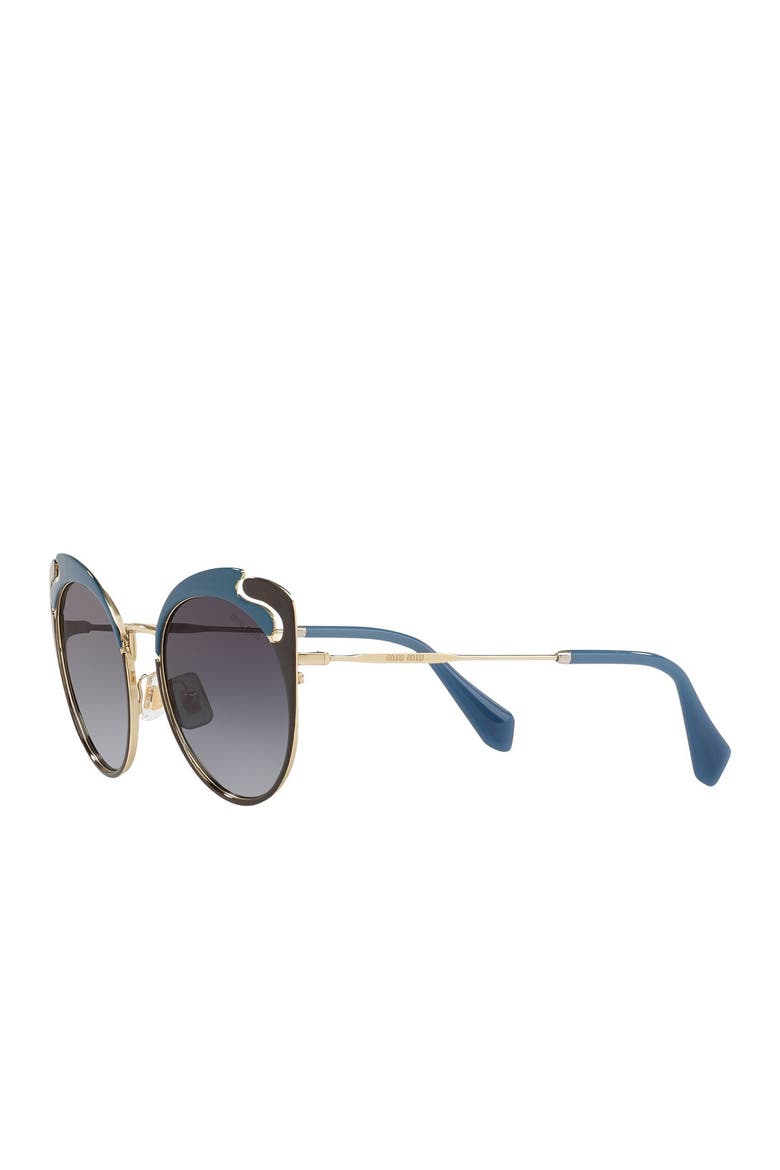 Noir Evolution 54mm Cat Eye Sunglasses, Alternate, color, PALE GOLD