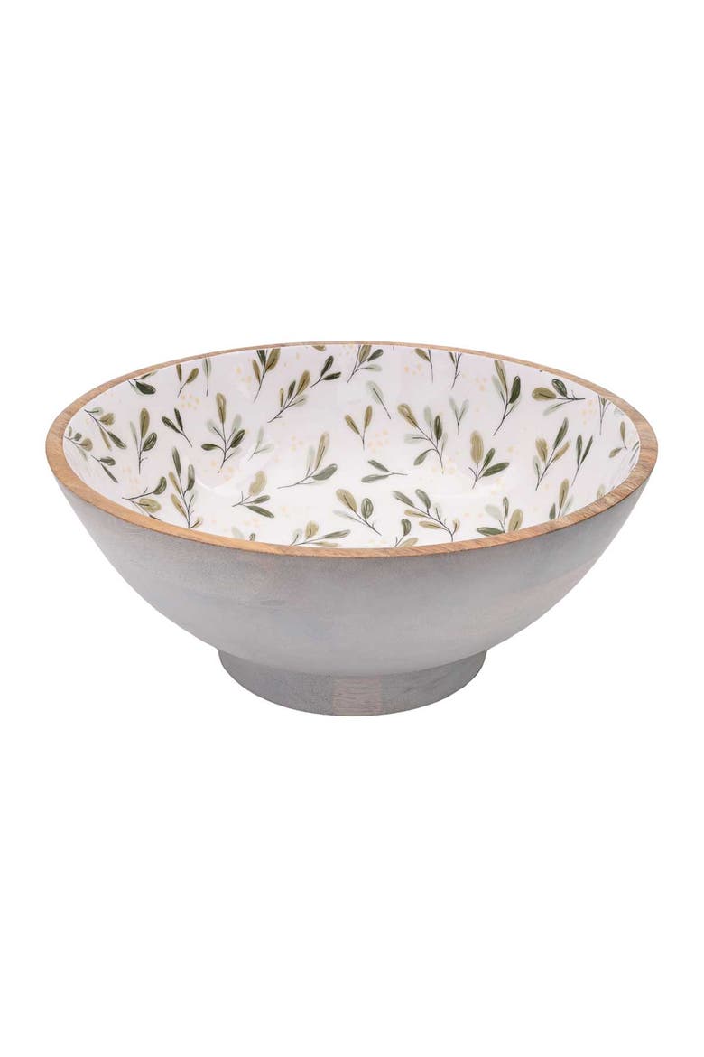 Layne Greenery Wood Serving Bowls Set of 2, Alternate, color, Brown