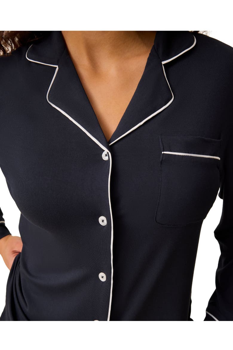 Clea Long Sleeve Pajama Set, Alternate, color, Black