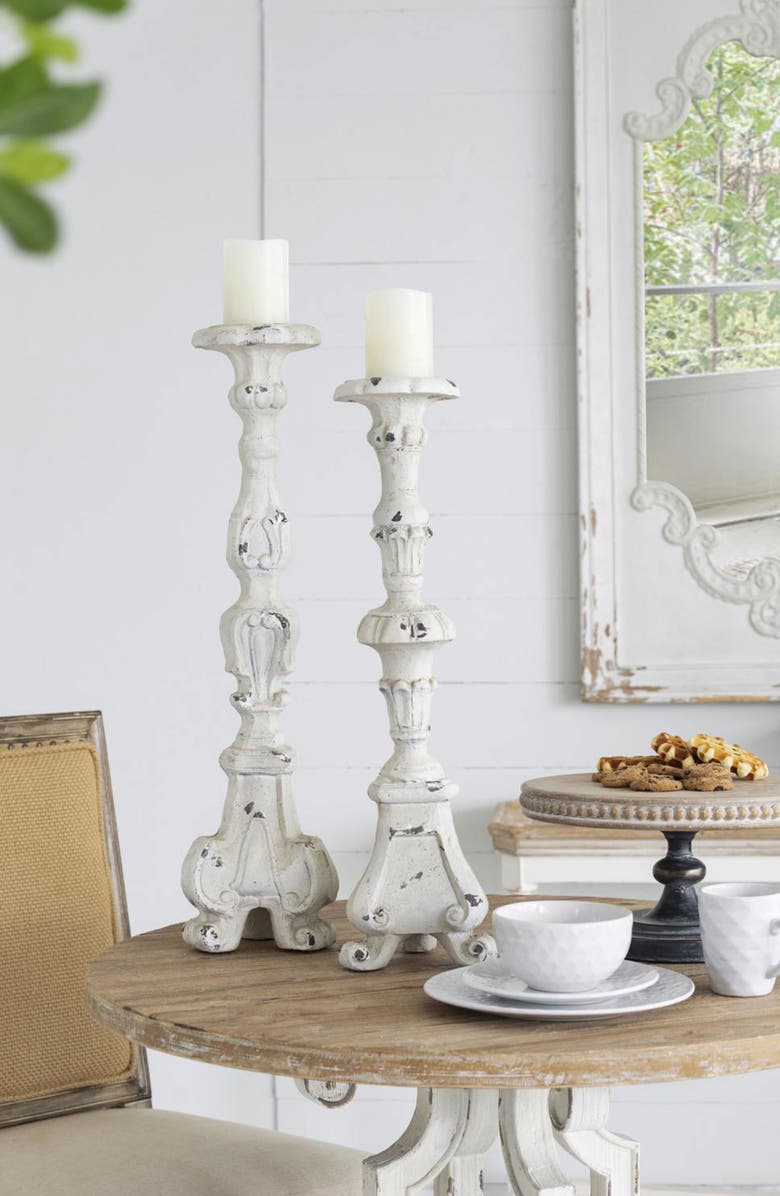 A & B Home Magnesia Candle Holder, Alternate, color, Cream