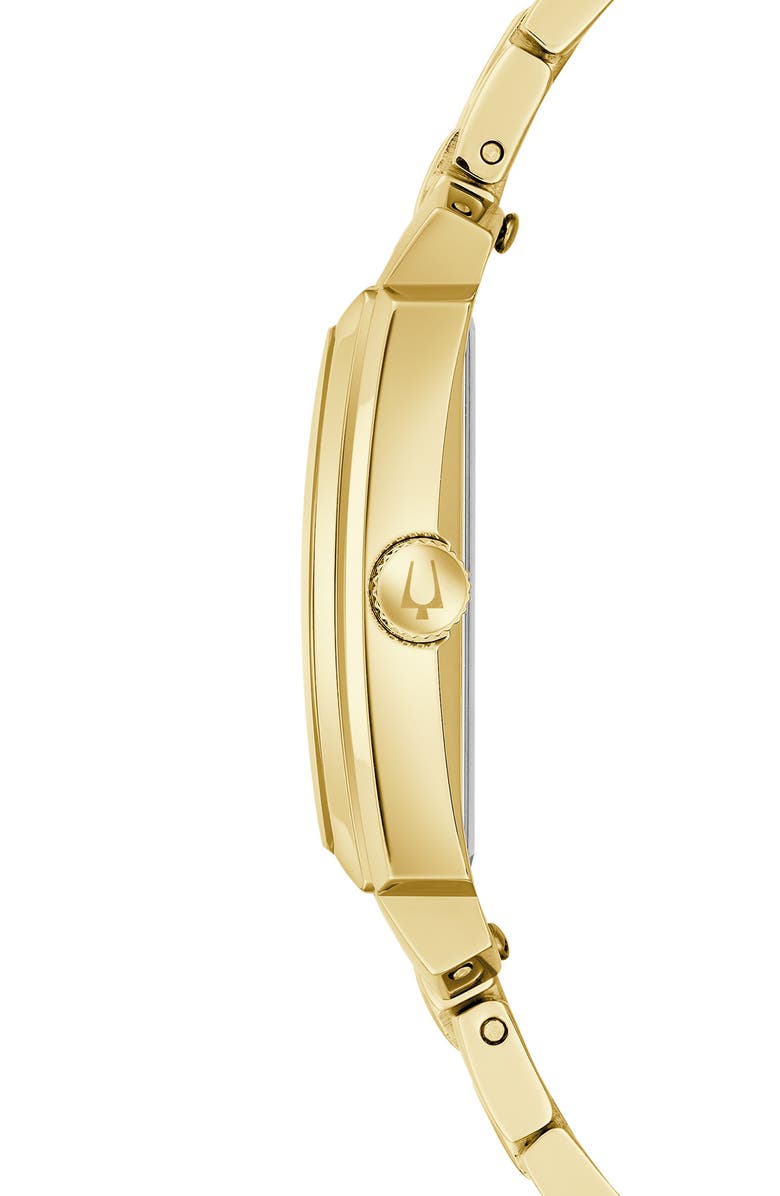 BULOVA Sutton Rectangular Bracelet Watch, 25mm x 37mm, Alternate, color, Gold-Tone