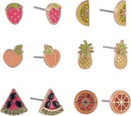 Hallmark 6 Pack Fruit Stud Earring Set