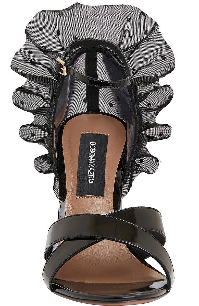 BCBGMAXAZRIA Stella Ruffle Ankle Strap Sandal, Alternate, color,