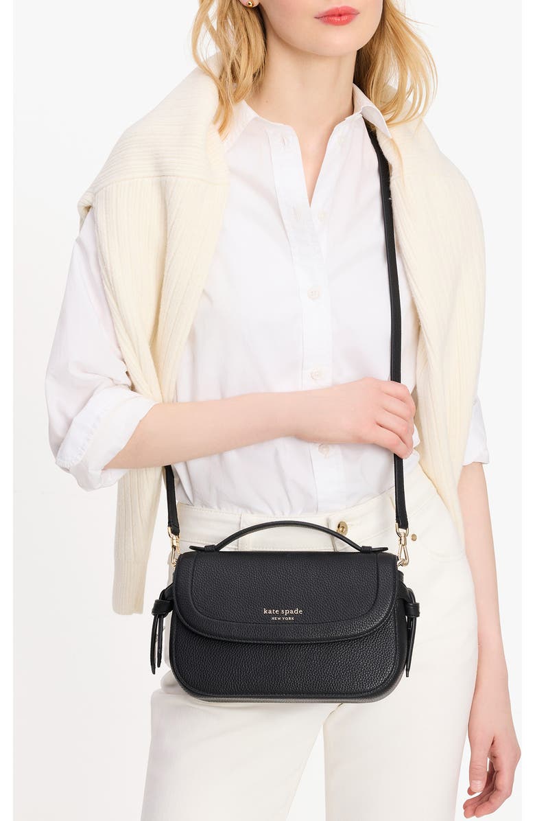 Kate Spade New York knott pebbled leather convertible crossbody bag, Alternate, color,