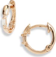 Dana Rebecca Designs Sadie Pearl Diamond Hoop Earrings