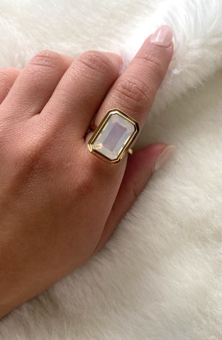 GOSHWARA Manhattan Cocktail Ring, Alternate, color, White