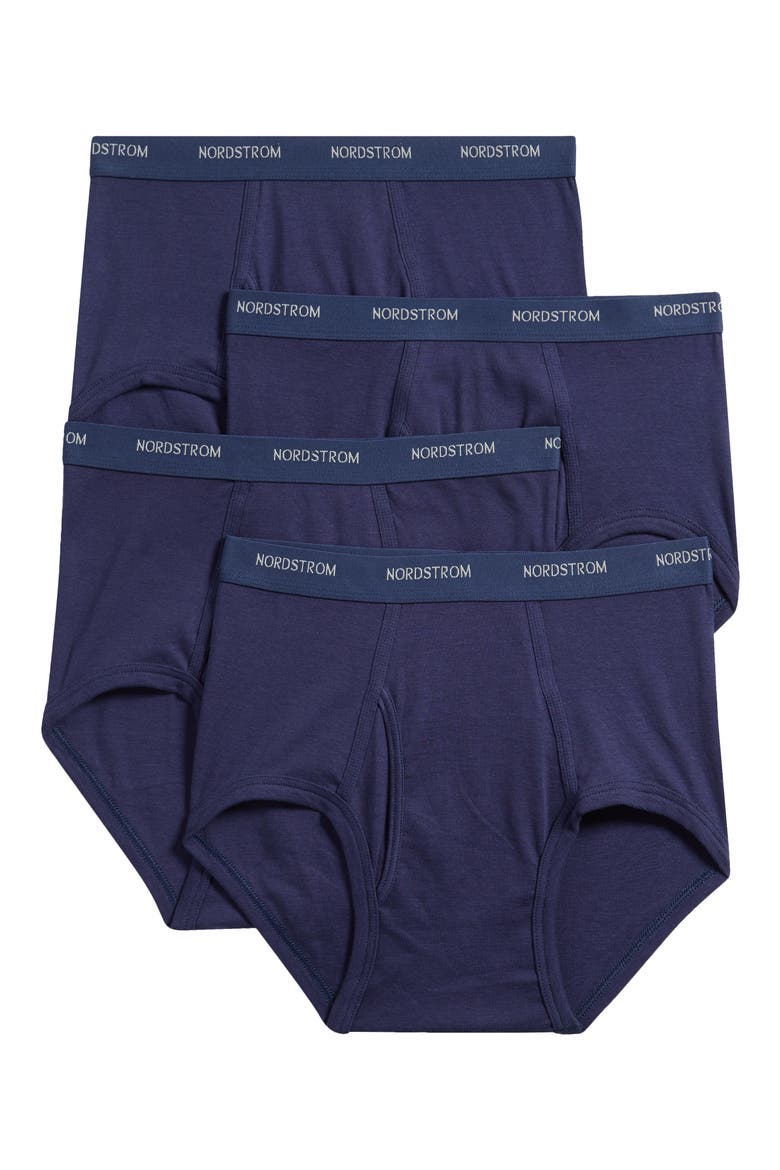4-Pack Supima® Cotton Briefs, Alternate, color, NAVY DUSK