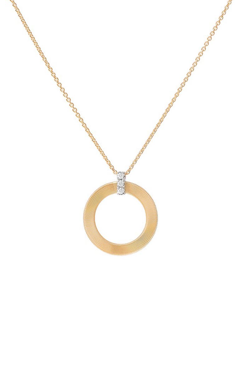 Masai 18K Yellow Gold & Diamond Single Circle Short Pendant Necklace, Main, color, YELLOW GOLD/DIAMOND
