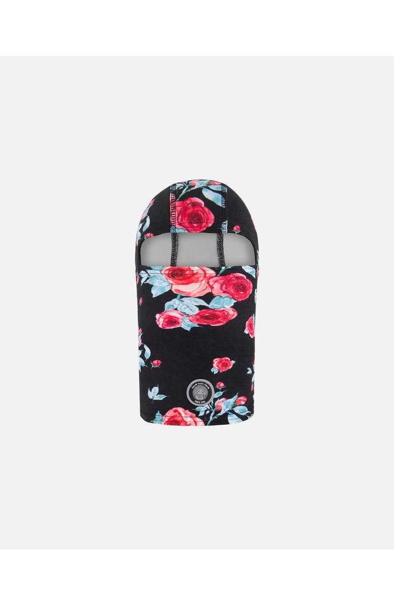 Deux par Deux Girl's Jersey Balaclava Black Printed Roses, Main, color,