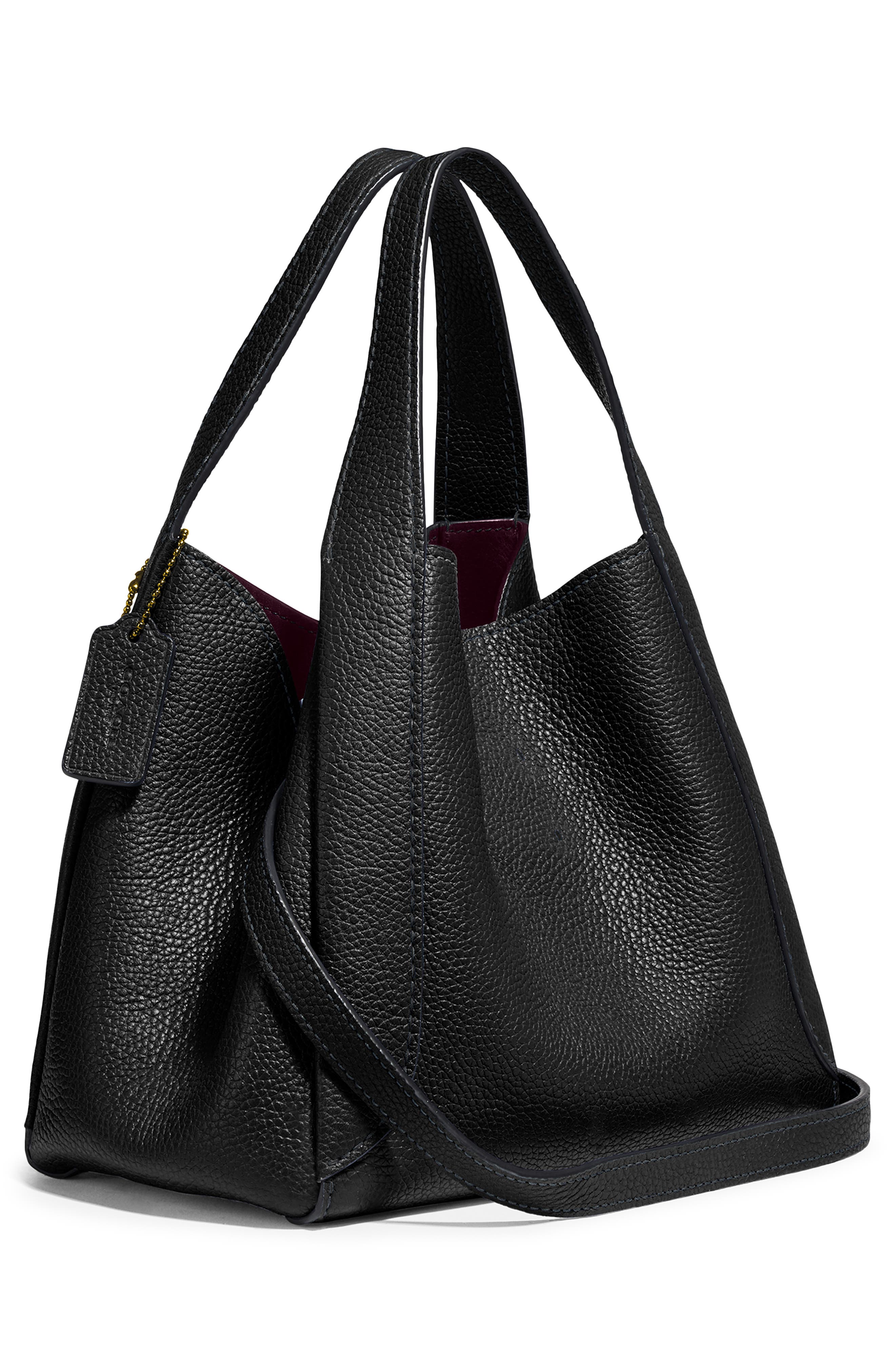 COACH Hadley 21 Pebble Leather Hobo, Alternate, color, 