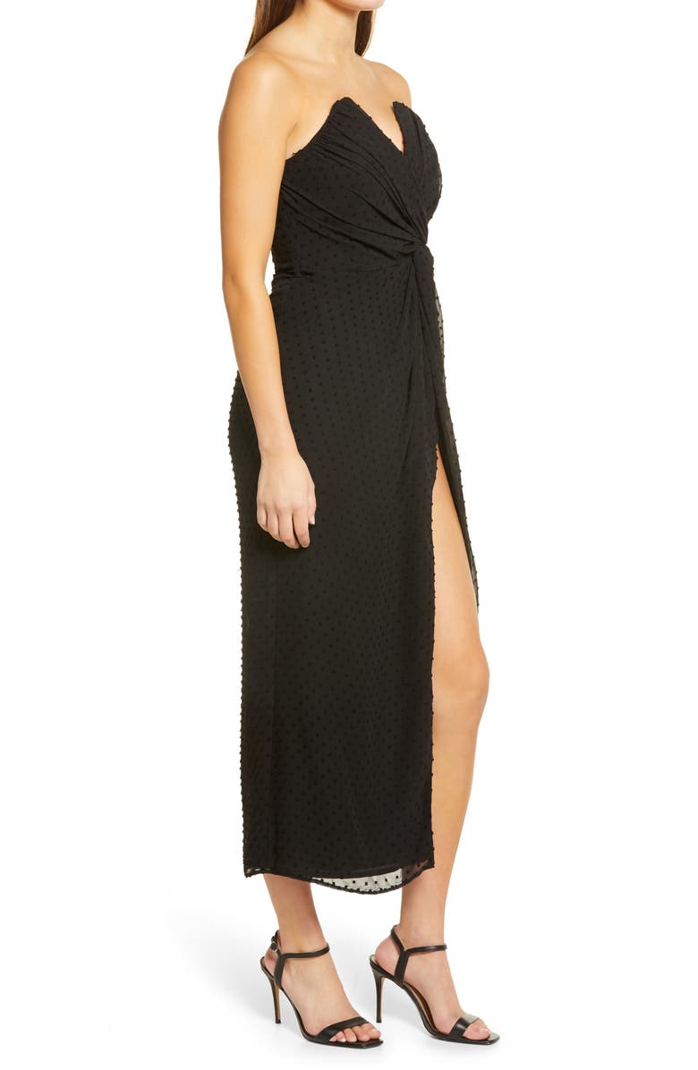 Katie May Come On Home Clip Dot Strapless Dress, Alternate, color, 