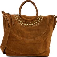 HOBO Maggie Studded Suede Satchel