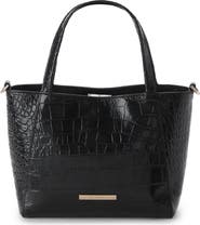 Brahmin Small Mona Croc Embossed Leather Tote