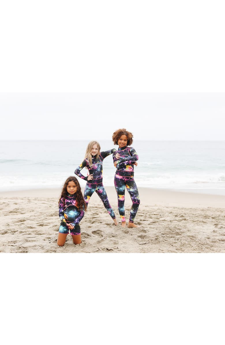 TUTUBLUE Girls' Full-Body One-Piece Swimsuit - UPF 50+, Alternate, color, Galaxy Nebula