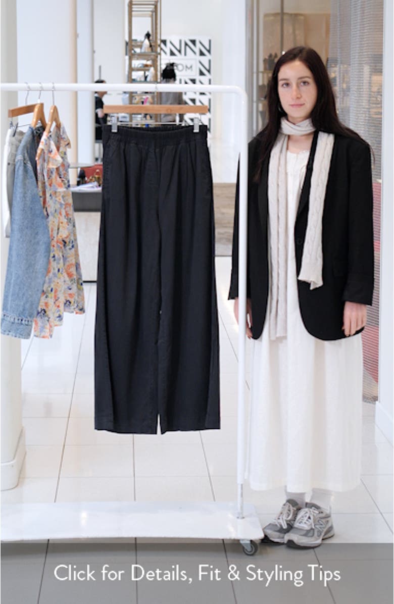 Pleated Wide Leg Pull-On Pants, sales video thumbnail