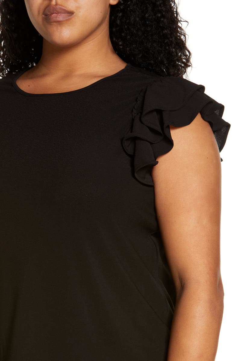 CeCe Double Ruffle Knit Top, Alternate, color, 