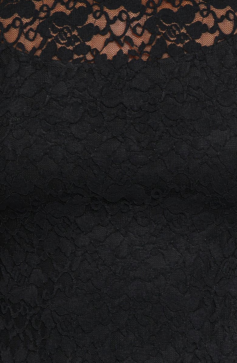 Petal & Pup Davina Long Sleeve Midi Dress, Alternate, color, Black