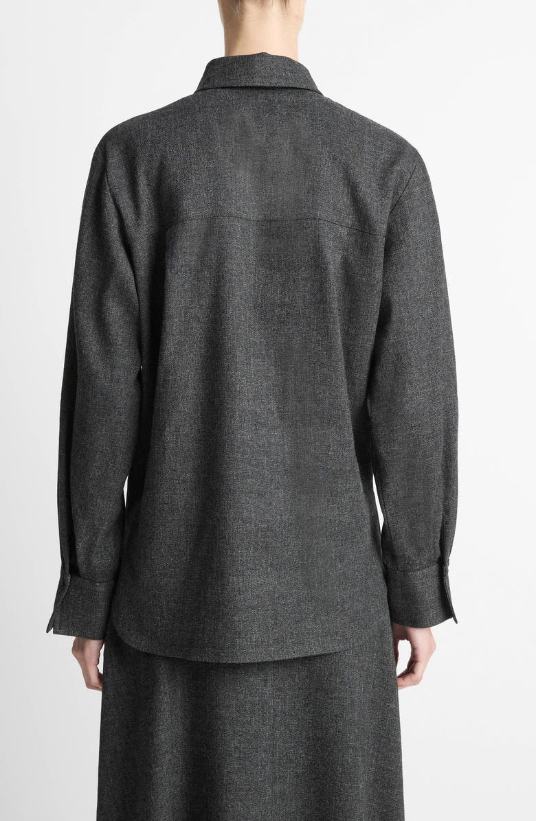 Vince Tweed Button-Up Shirt, Alternate, color, Med H Grey