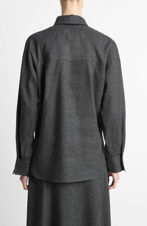 Vince Tweed Button-up Shirt In Gray