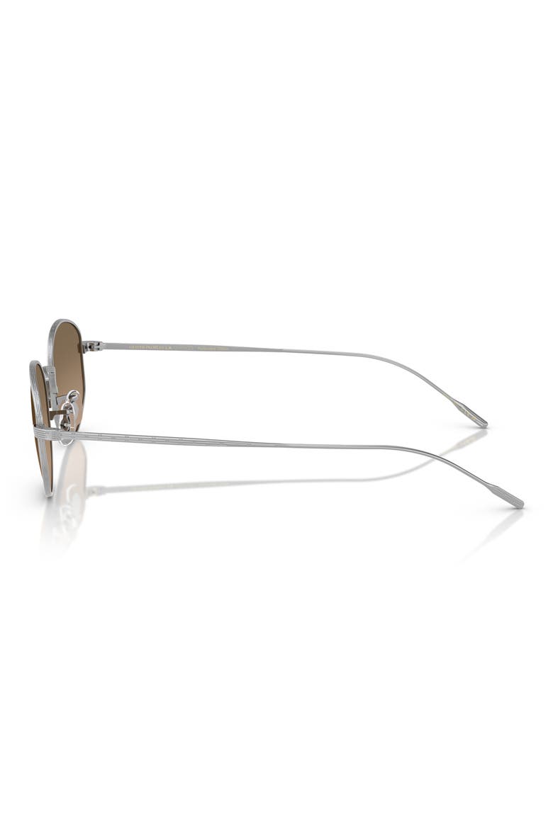 51mm Polarized Oval Sunglasses, Alternate, color, SILVER
