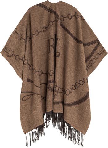 Equestrian Jacquard Oversized Ruana