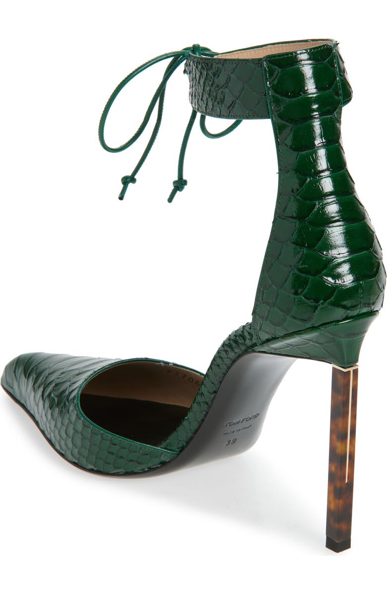 TOM FORD Ankle Tie Pump, Alternate, color, Emerald Green