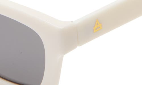 Aire Sculptor 50mm Rectangular Sunglasses In Ivory/smoke Mono